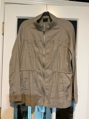 32 Degrees Cool Trace Drawstring Jacket Khaki  NWOT
